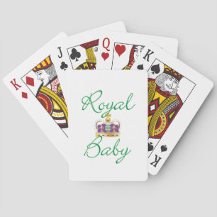 Royal Baby with Purple and Gold Crown Spielkarten