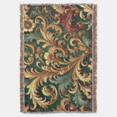 Royal Baroque Floral Pattern Decke (Vorderseite Vertikal)