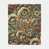 Royal Baroque Floral Pattern Fleecedecke (Vorderseite)