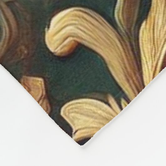 Royal Baroque Floral Pattern Fleecedecke (Ecke)
