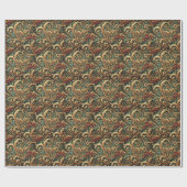 Royal Baroque Floral Pattern Geschenkpapier (Flach)