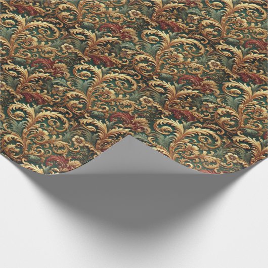 Royal Baroque Floral Pattern Geschenkpapier (Ecke)