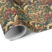 Royal Baroque Floral Pattern Geschenkpapier (Rolleneckpunkt)