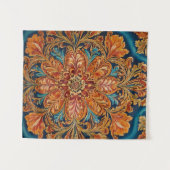 Royal Baroque Floral Tapestry Wandteppich (Vorderseite (Horizontal))
