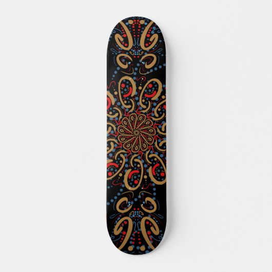 Royal Batik Floral Artistic Skateboard (Vorne)