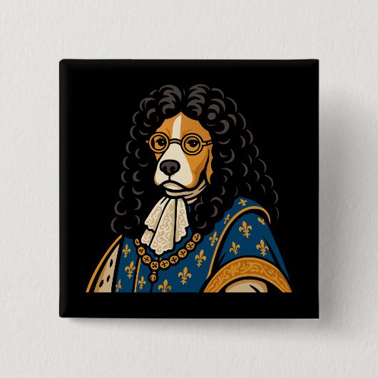 Royal Beagle Dog Seine Majestät Fluffness Button (Vorderseite)