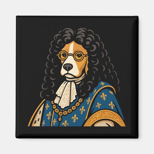 Royal Beagle Dog Seine Majestät Fluffness Magnet (Vorne)