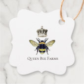 Royal Bee and Crown Farm or Apiary Geschenkanhänger (Rückseite)