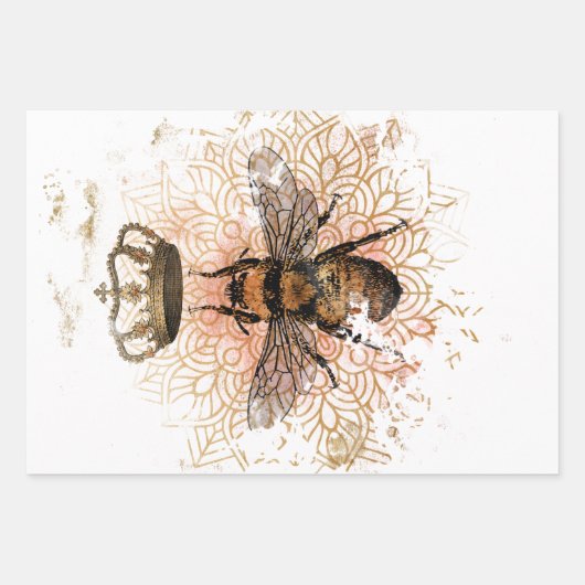 Royal Bee Decoupage/Wrap Sheet Set Geschenkpapier Set (Vorderseite 3)