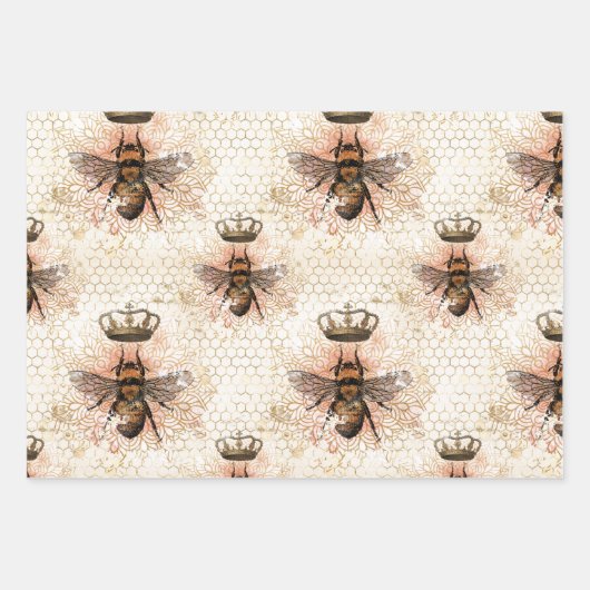 Royal Bee Decoupage/Wrap Sheet Set Geschenkpapier Set (Vorderseite)