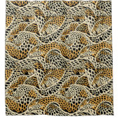 Royal Beige Cheetah Art Pattern Duschvorhang (Vorderseite)