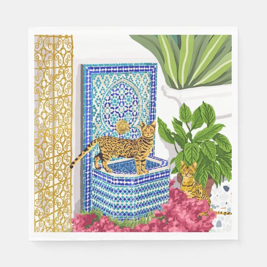 Royal Bengalisch Cats Serviette (Vorderseite)