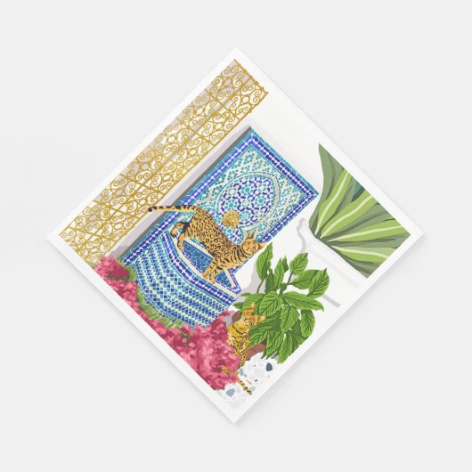 Royal Bengalisch Cats Serviette (Ecke)