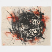 Royal Bengalisch Tiger Portrait Fleecedecke (Vorderseite (Horizontal))