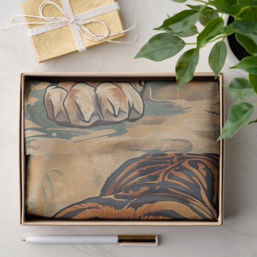 Royal Bengalisch Tiger Walking Seidenpapier (Geschenk)