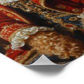 Royal Bernedoodle Portrait Poster (Ecke)