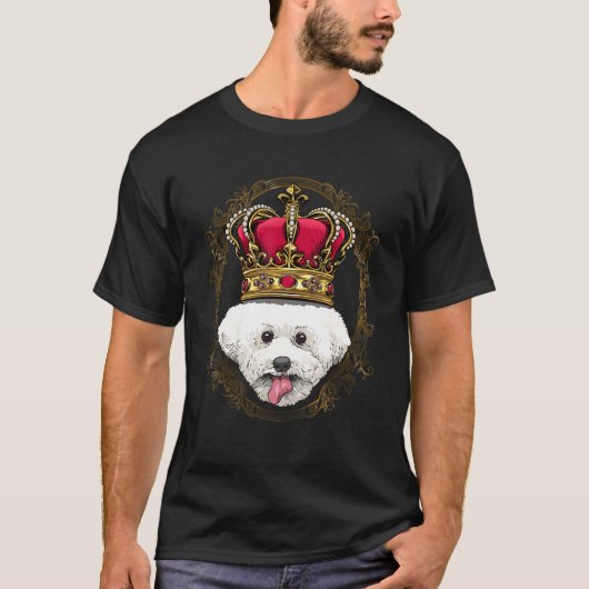 Royal Bichon Frise King Queen Princess Doggo Puppy T-Shirt (Vorderseite)