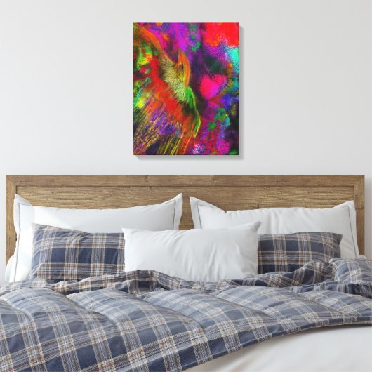 Royal Bird Fine Art Canvas Print Leinwanddruck (Insitu (Schlafzimmer))