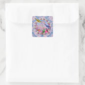 Royal Birds by Bella Bella Studios Quadratischer Aufkleber (Tasche)