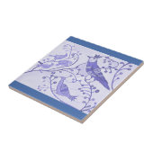 Royal Birds Delft Blue Keramik Tile 4.25" Fliese (Seite)