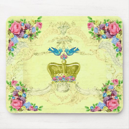 Royal Birds Floral Computer Mousepad (Vorne)