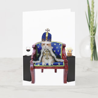 Royal Birthday Cat Karte