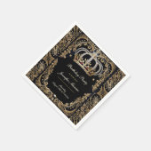 Royal Birthday Party Crown Verzierte Einladung Serviette (Ecke)