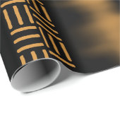 Royal Black African Bogolan Gift Wrap Geschenkpapier (Rolleneckpunkt)