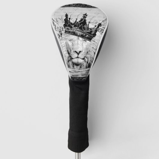 Royal black Lyon  Golf Headcover (Vorderseite)