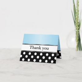 Royal Black Polka Dot Blue Vielen Dank Karten