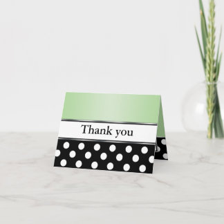 Royal Black Polka Dot Green Vielen Dank, Karten