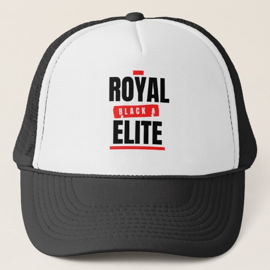 Royal, Black und Elite Cap Truckerkappe (Vorderseite)