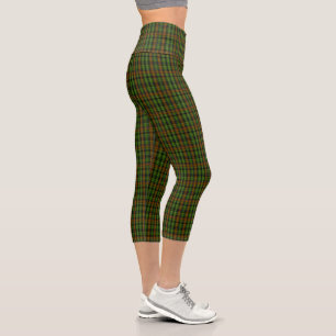 Royal Black Watch Tartan Kariert Classic Blue Capri Leggings
