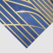 Royal Blau Gold Art Deco Seidenpapier (Ausschnitt)