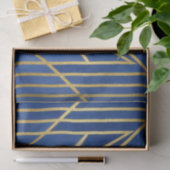 Royal Blau Gold Art Deco Seidenpapier (Geschenk)