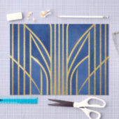Royal Blau Gold Art Deco Seidenpapier (Handwerk)
