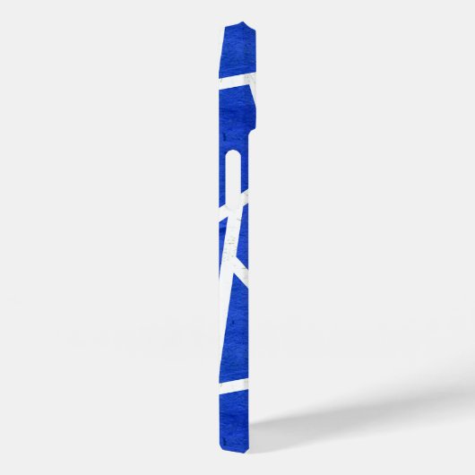 Royal-Blau-Weiß-Mosaik Case-Mate iPhone Hülle (Rückseite / Rechts)