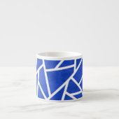 Royal-Blau-Weiß-Mosaik Espressotasse (Vorderseite)