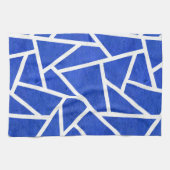 Royal-Blau-Weiß-Mosaik Geschirrtuch (Horizontal)