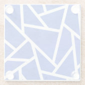 Royal-Blau-Weiß-Mosaik Glasuntersetzer (Rückseite)