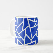 Royal-Blau-Weiß-Mosaik Kaffeetasse (Vorderseite Links)