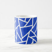 Royal-Blau-Weiß-Mosaik Kaffeetasse (Mittel)