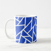 Royal-Blau-Weiß-Mosaik Kaffeetasse (Links)