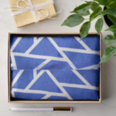 Royal-Blau-Weiß-Mosaik Seidenpapier (Geschenk)