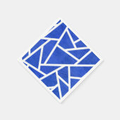 Royal-Blau-Weiß-Mosaik Serviette (Ecke)