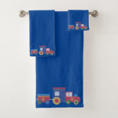 ROYAL BLAUE BAHNHOF CHALKBOARD BADEZIMMER TOWEL SE BADHANDTUCH SET (Insitu)