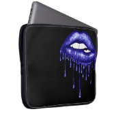 ROYAL BLAUE GLITZER TREIBLIPS LAPTOPSCHUTZHÜLLE (Vorne Rechts)