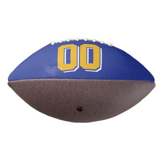 ROYAL BLAUE GOLD UND WHITE Custom Football (Gedreht 270)