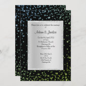 ROYAL BLAUE-grüner Kristall ELEGANT WEDING Einladung (Vorne/Hinten)