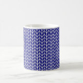 ROYAL BLAUE STRICK Weiße Tasse (Mittel)